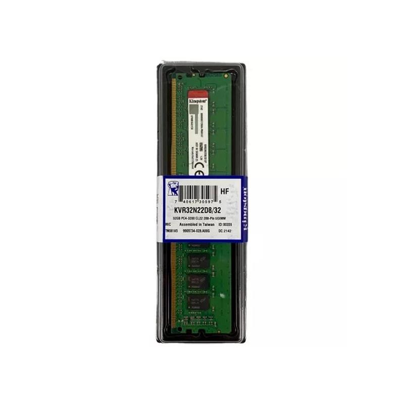 Memoria Ram UDIMM KINGSTON KVR 32GB DDR4 3200MHz CL22 1.20V Single Negro