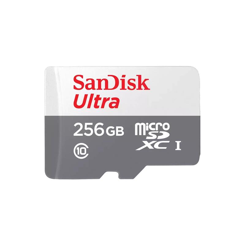Tarjeta de Memoria SANDISK Ultra MicroSDXC 256GB UHS-I U1 V10 c/adap
