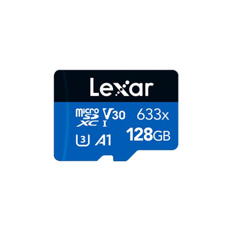 Tarjeta microSDXC Lexar  633x 128GB UHS-I C10 con adaptador