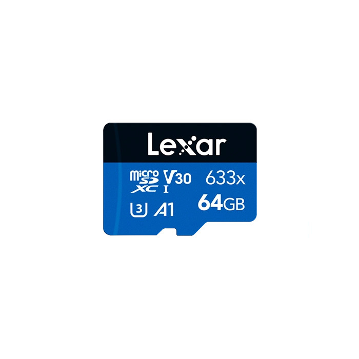 Tarjeta microSDXC Lexar  633x 64GB UHS-I C10 sin adaptador
