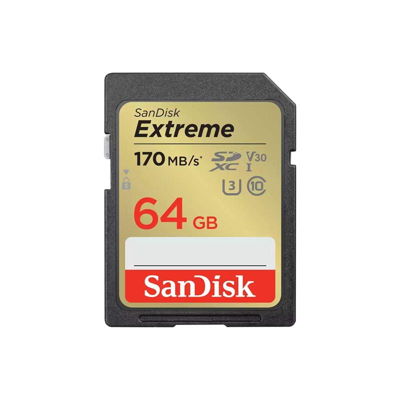 Tarjeta SD Sandisk Extreme 64GB UHS-I 180MB/s 4K