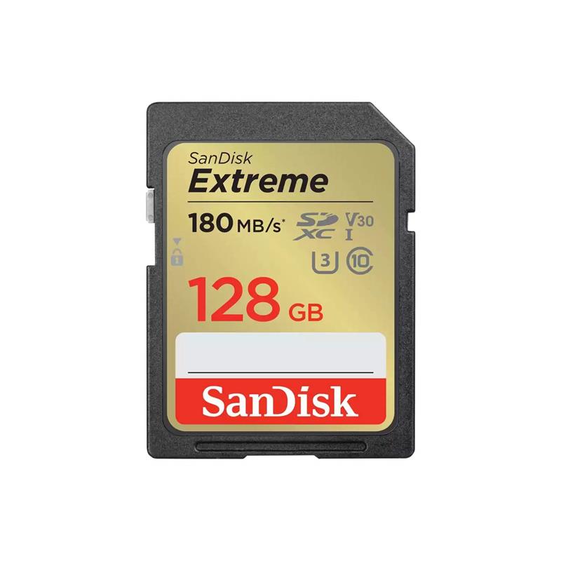 Tarjeta SDXC SanDisk Extreme 128GB UHS-I U3 V30 180MB/s