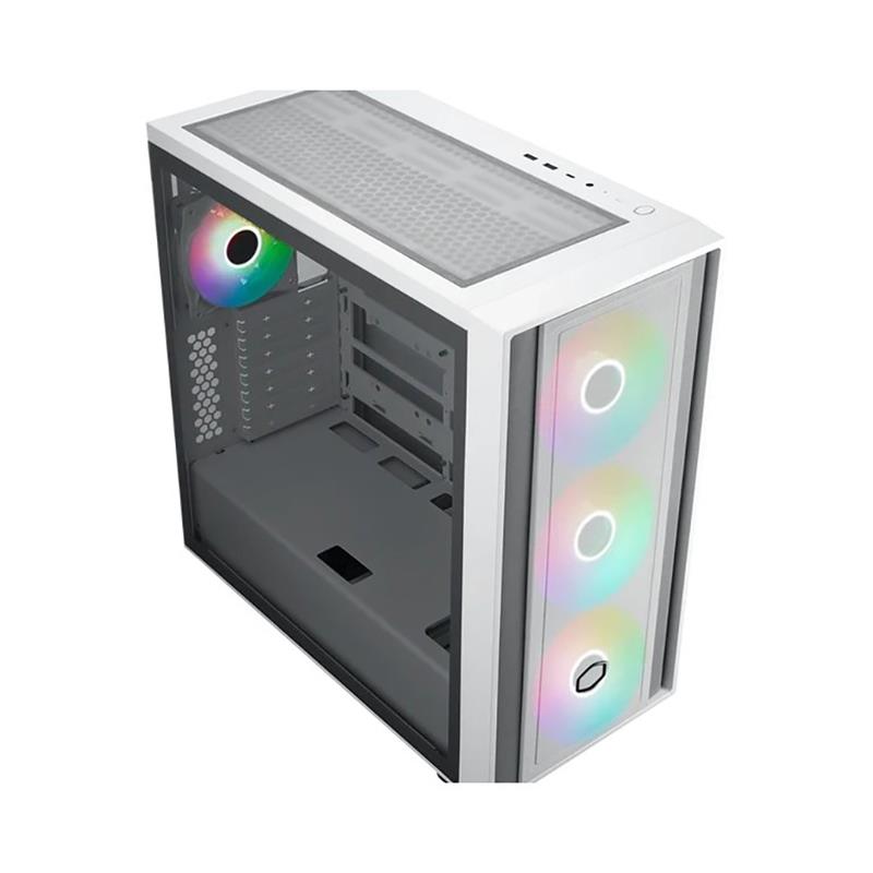 Gabinete Cooler Master MasterBox 600 White 4 Fans ARGB s/fuente