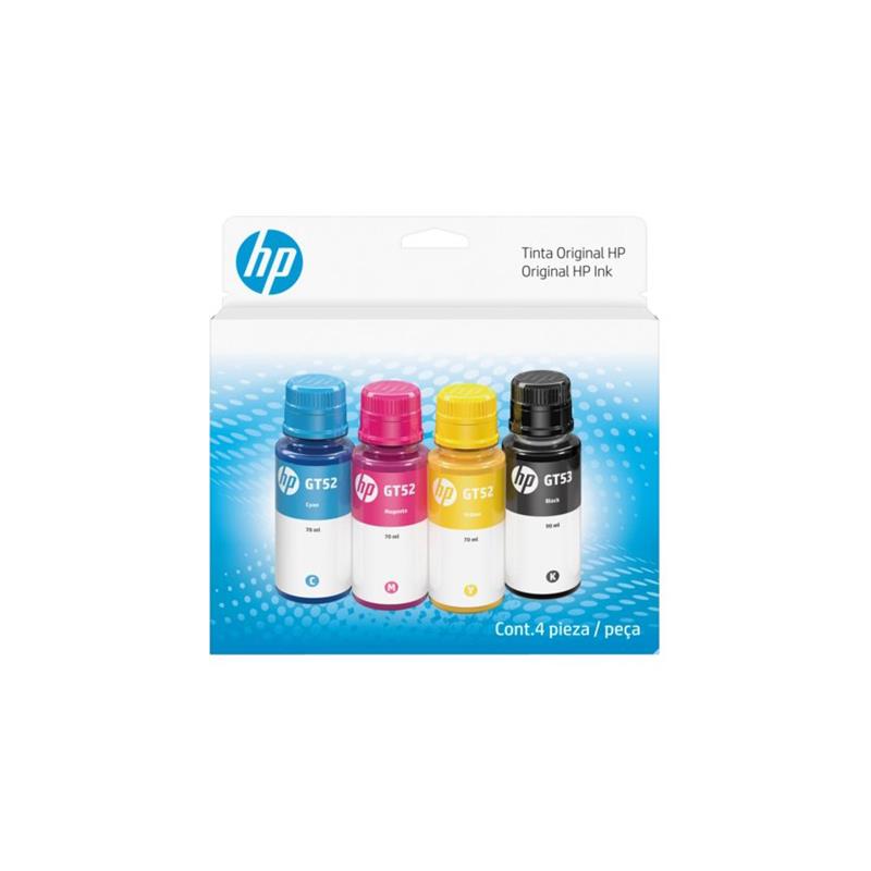 Botella de tinta HP GT53/GT52 Negra Cian Magenta Amarilla Pack de 4