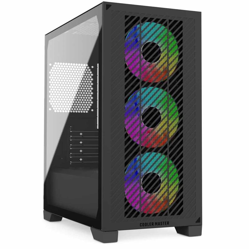 Gabinete Cooler Master Elite 301 Black 3 Fans ARGB s/fuente