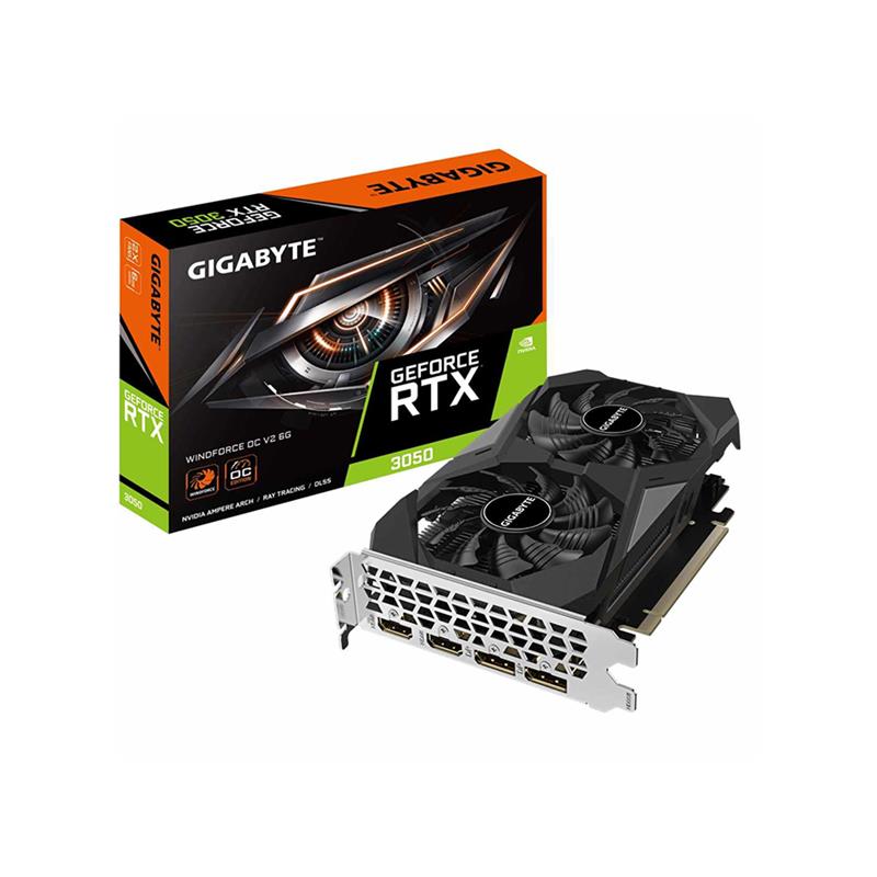 Placa de Video GIGABYTE NVIDIA GeForce RTX 3050 WINDFORCE OC V2 6G