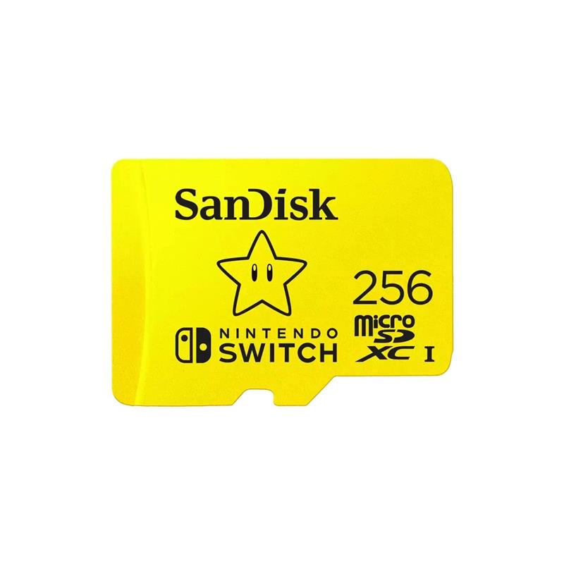 Tarjeta de Memoria Sandisk MicroSDXC 256GB UHS-I Card C10 U3 100Mb for Nintendo Switch Mario Bros Edition