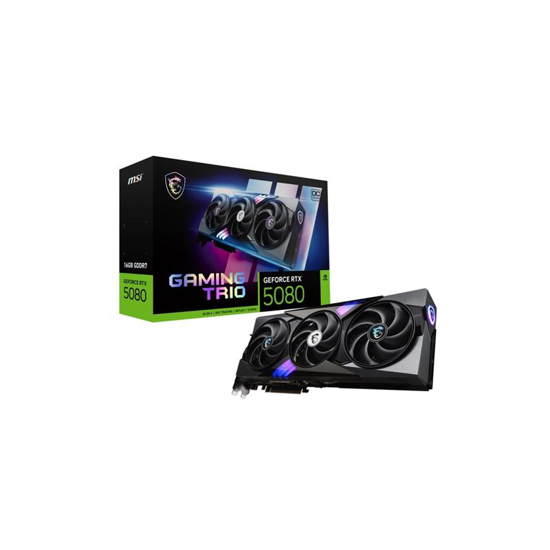 Placa MSI NVIDIA GeForce RTX 5080 16G GAMING TRIO OC