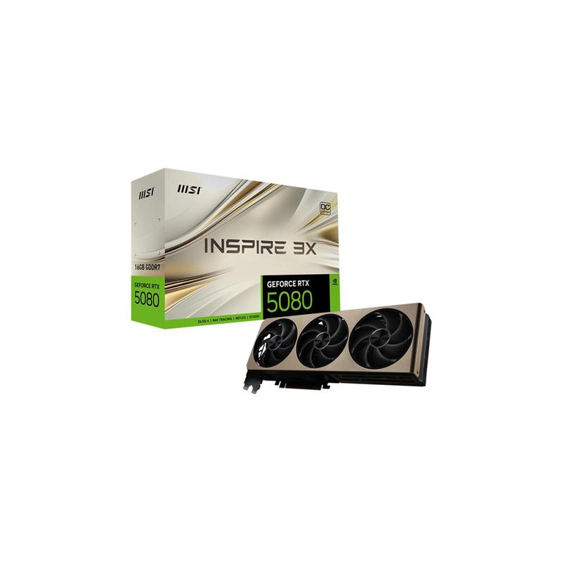 Placa MSI NVIDIA GeForce RTX 5080 16G INSPIRE 3X OC