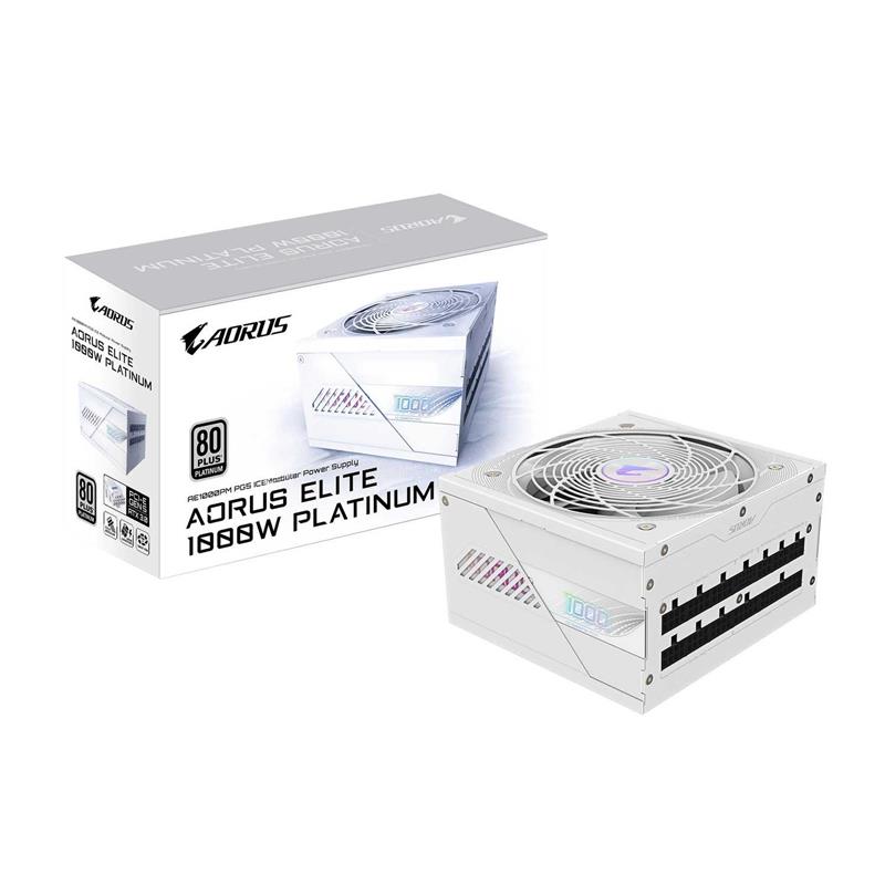 Fuente GIGABYTE AORUS ELITE 1000W 80  Platinum Modular PCIe 5.0 PG5 ICE