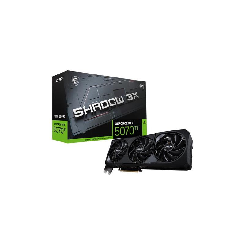 Placa MSI NVIDIA GeForce RTX 5070 Ti 16G SHADOW 3X OC