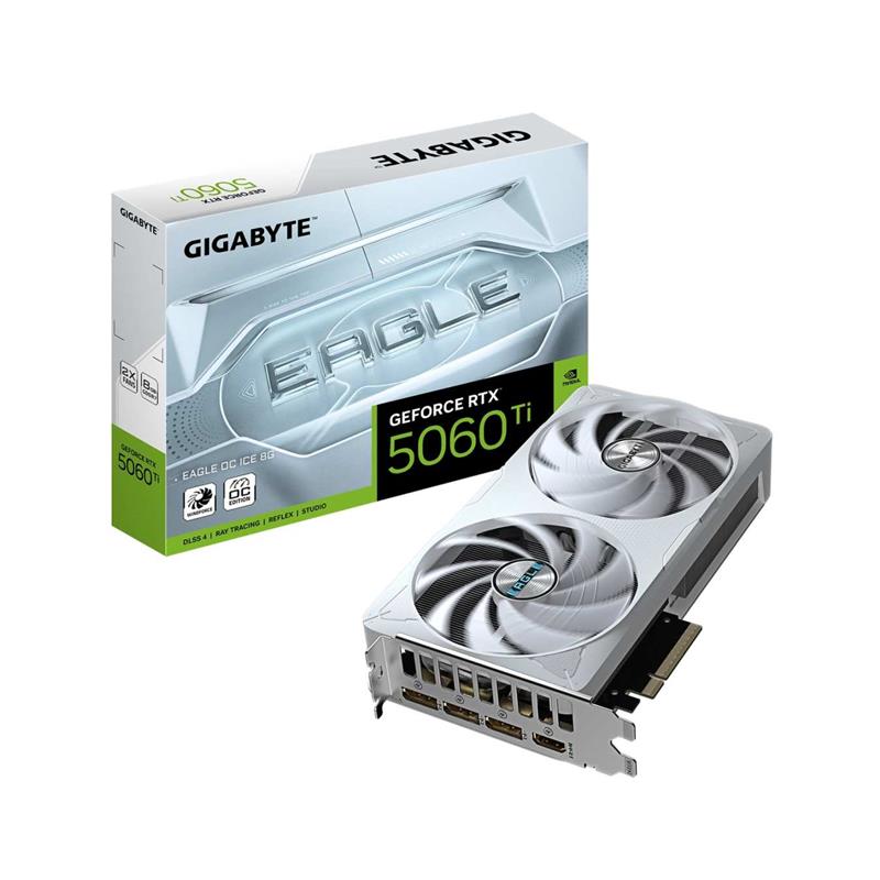 Placa de Video GIGABYTE NVIDIA GeForce RTX 5060 Ti EAGLE OC ICE 8G