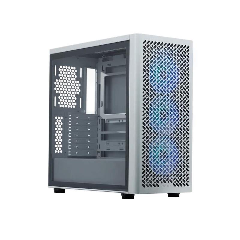 Gabinete Cooler Master Elite 502 White 3 Fans ARGB s/fuente