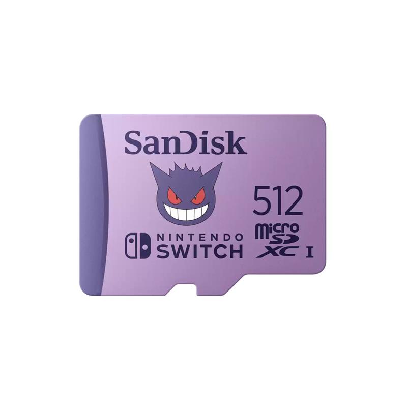 Tarjeta de Memoria Sandisk MicroSDXC 512GB UHS-I Card C10 U3 100Mb for Nintendo Switch Pokemon Edition