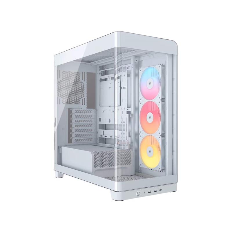 Gabinete CORSAIR FRAME 4500X RS-R ARGB Mid Tower de cristal panorámico Blanco