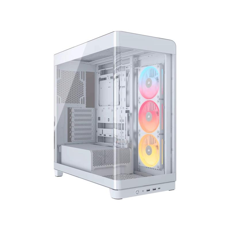Gabinete CORSAIR FRAME 4500X LX-R RGB iCUE LINK Mid Tower de cristal panorámico Blanco