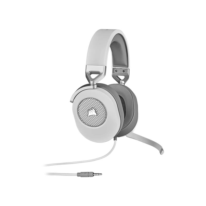 Auricular gaming cableado Corsair HS65 surround, blanco