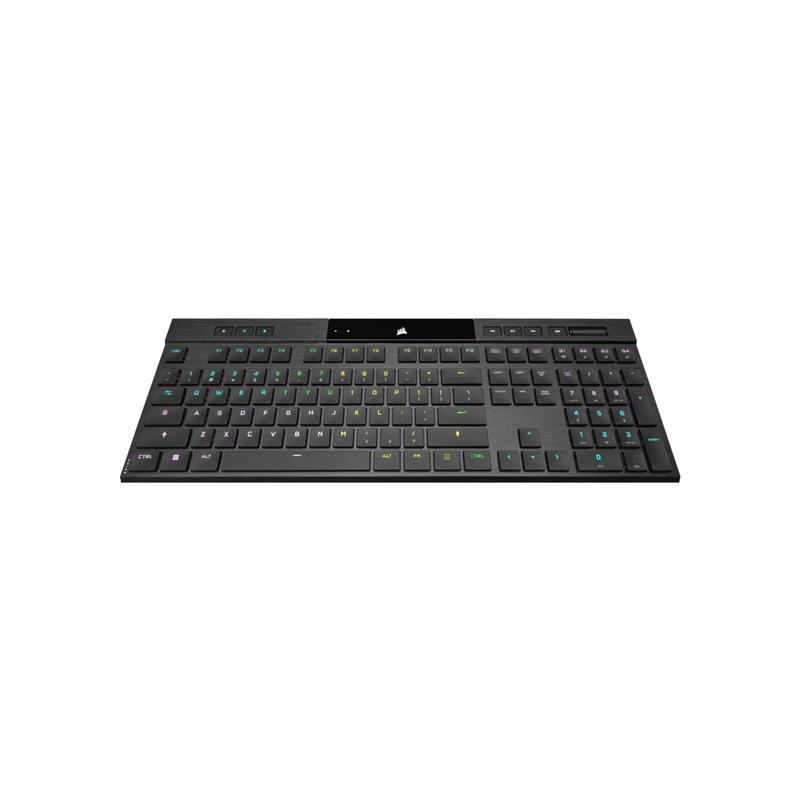 Teclado gamer CORSAIR RGB ultradelgado K100 AIR WIRELESS CHERRY MX Ultra Low Profile