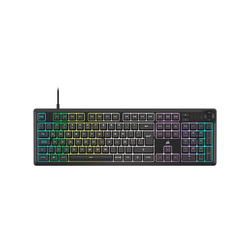 Teclado gamer CORSAIR K55 CORE RGB, negro (SP)