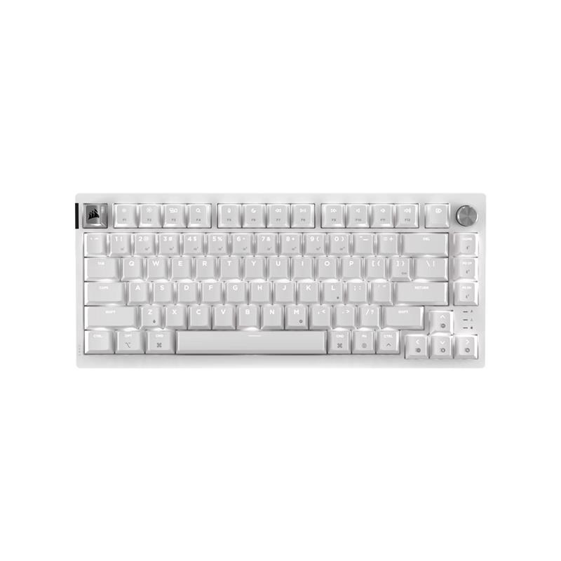 Teclado gamer mecanico CORSAIR K65 PLUS 75% RGB Mac/PC – Frost White