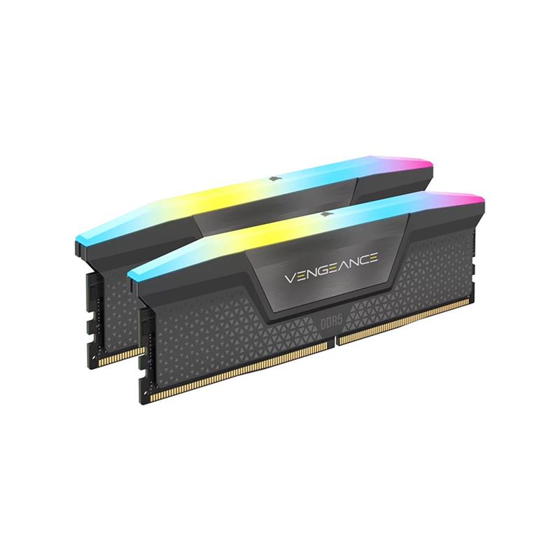 Memoria Ram UDIMM CORSAIR VENGEANCE 32GB DDR5 6000MHz CL30 1.40V (2 x 16GB) Negro RGB