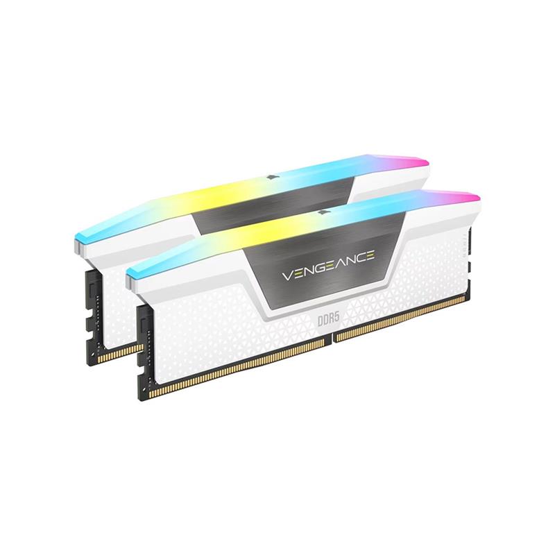 Memoria Ram UDIMM CORSAIR VENGEANCE 32GB DDR5 6000MHz CL30 1.40V (2 x 16GB) Blanca RGB