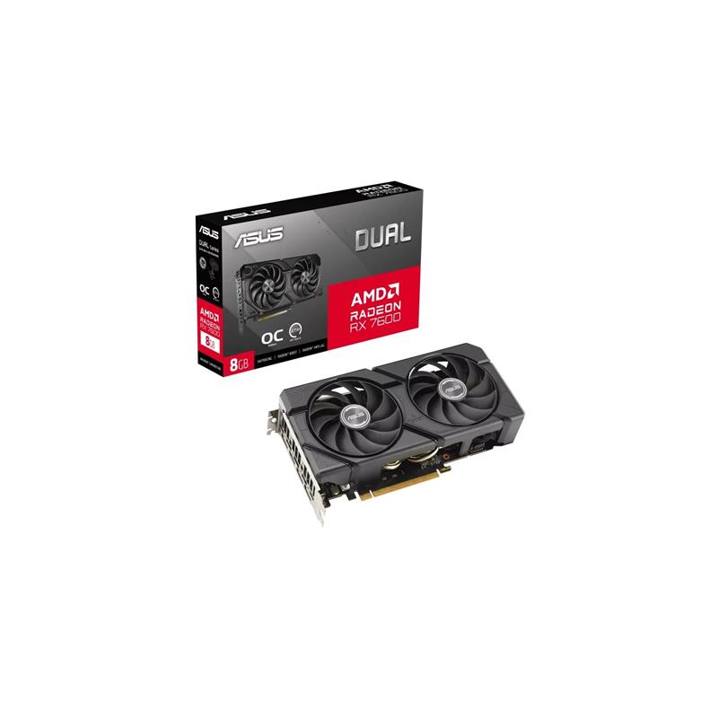 Placa de Video ASUS AMD DUAL RX7600 O8G EVO