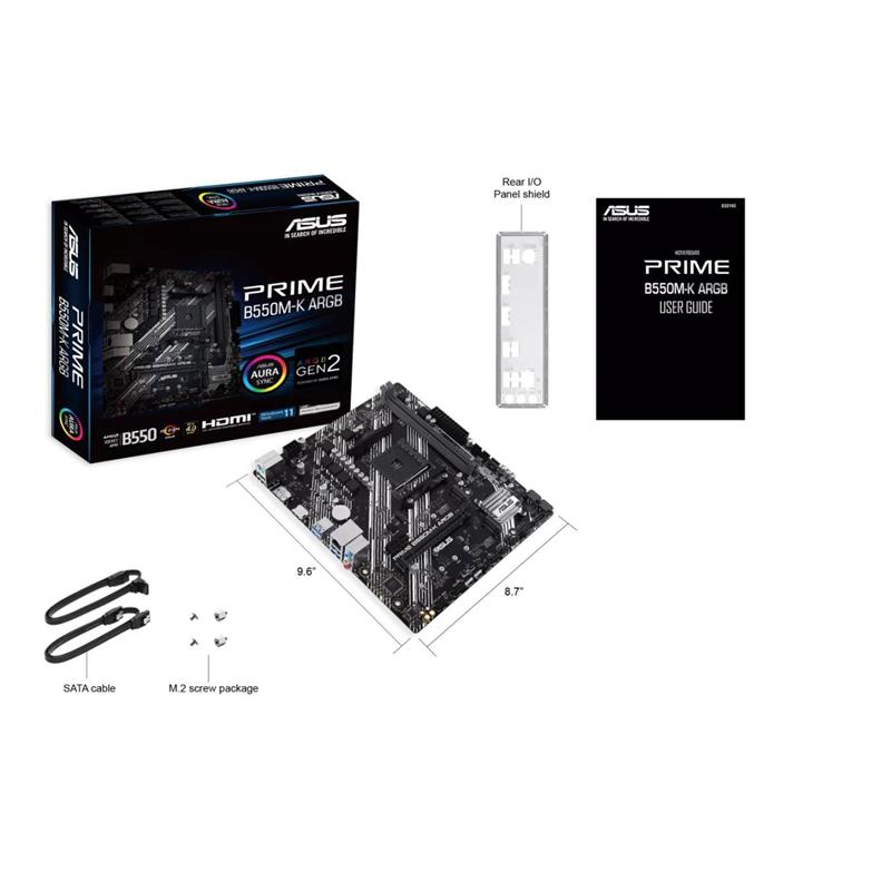 Motherboard ASUS PRIME B550M-K ARGB AM4 DDR4