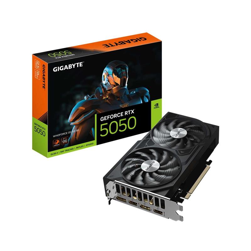 Placa de Video GIGABYTE NVIDIA GeForce RTX 5050 WINDFORCE OC V2 8G