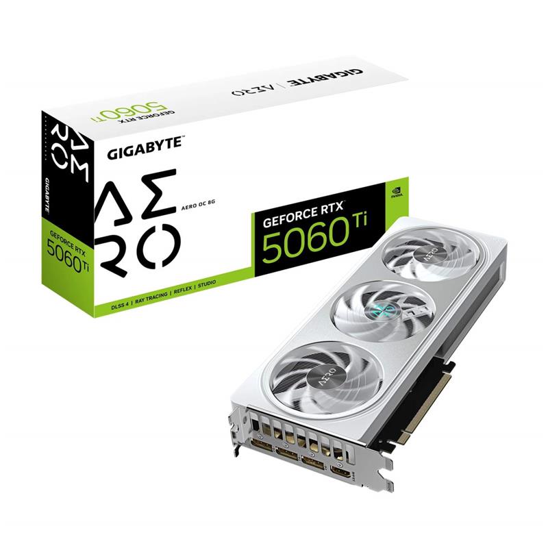 Placa de Video GIGABYTE NVIDIA GeForce RTX 5060 Ti AERO OC 8G
