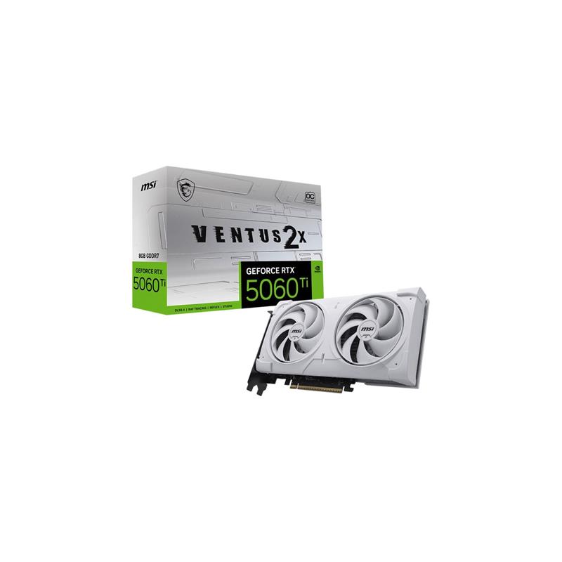 Placa de Video MSI NVIDIA GeForce RTX 5060 Ti 8G VENTUS 2X OC WHITE PLUS