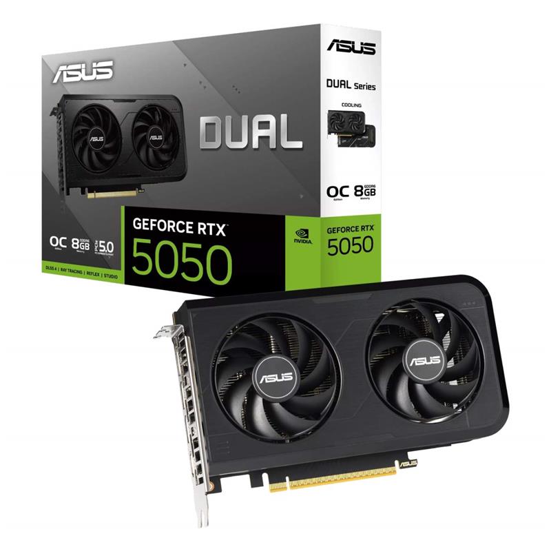 Placa de Video ASUS NVIDIA GeForce DUAL RTX5050 O8GB GDDR6