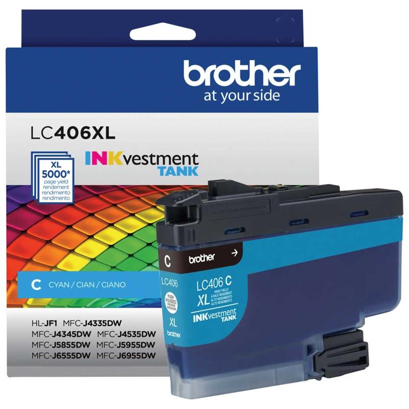 Cartucho de Tinta Brother LC406XLCs Cian