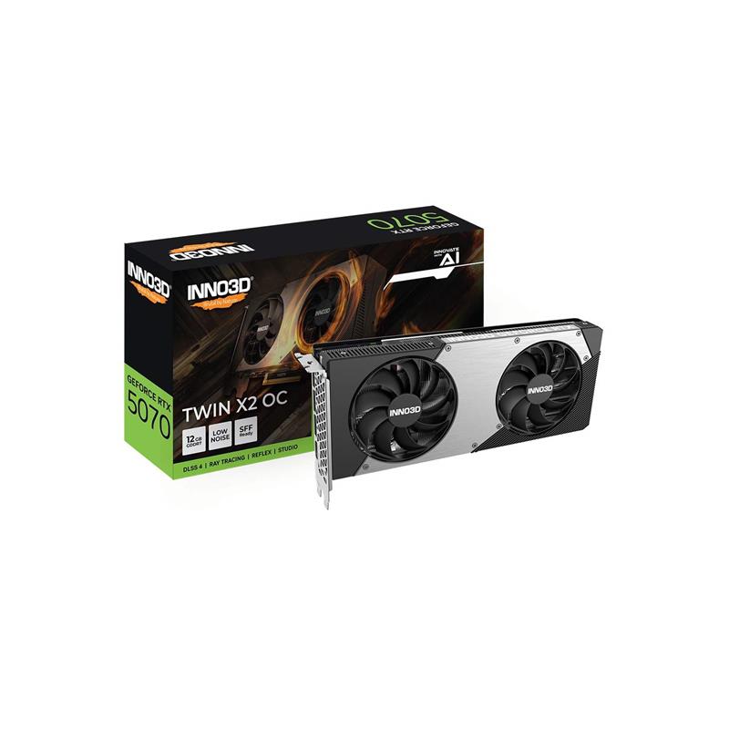 Placa de Video INNO3D NVIDIA Geforce RTX 5070 12GB GDDR7 TWIN X2