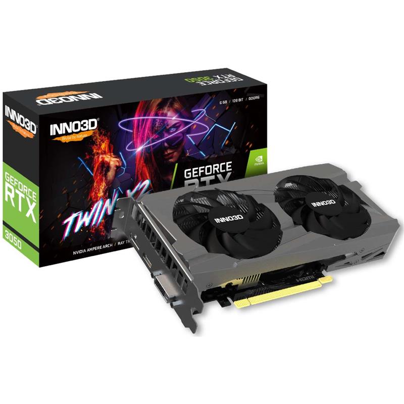 Placa de Video INNO3D NVIDIA Geforce RTX 3050 6GB GDDR6 TWIN X2