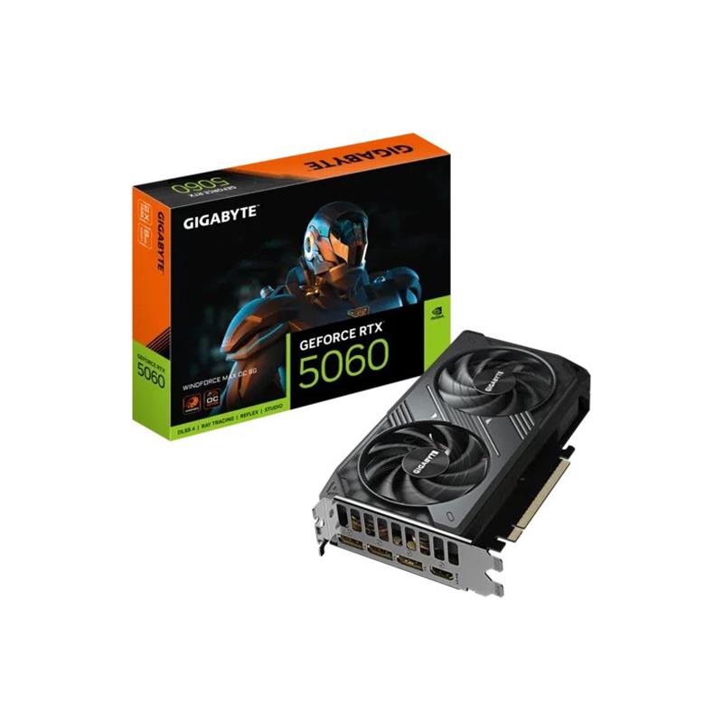 Placa de Video GIGABYTE NVIDIA GeForce RTX 5060 WINDFORCE MAX OC 8G