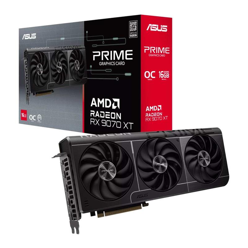 Placa de Video ASUS AMD Radeon PRIME RX9070XT O16G