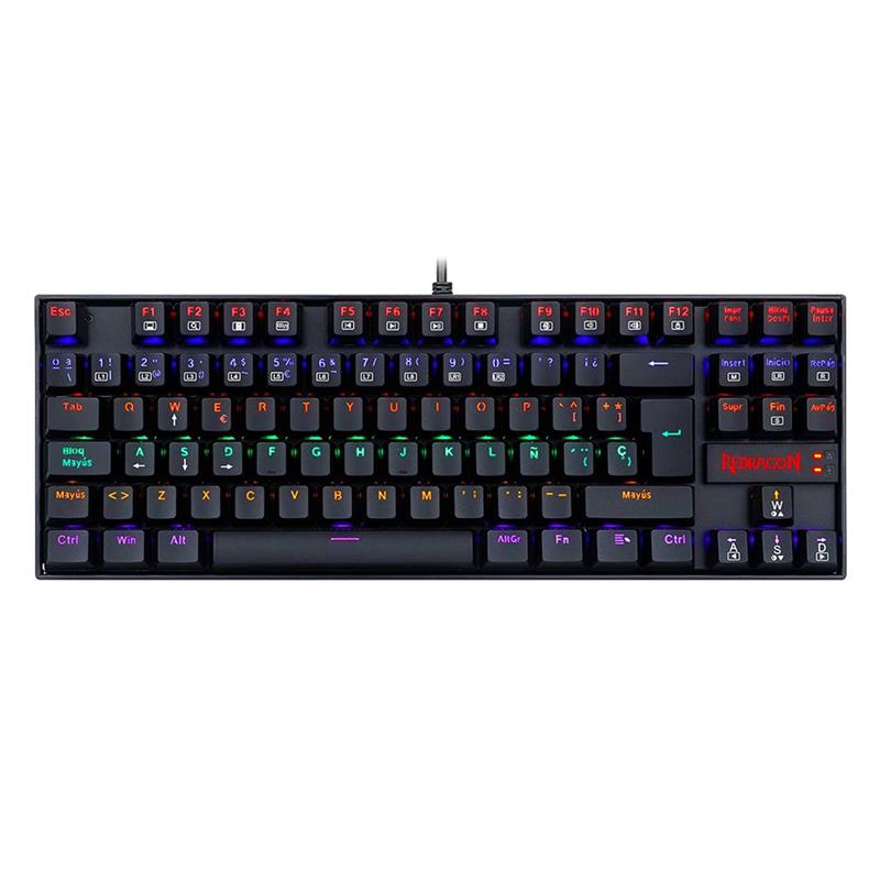 Teclado Redragon Kumara 2 K552 Rainbow Negro