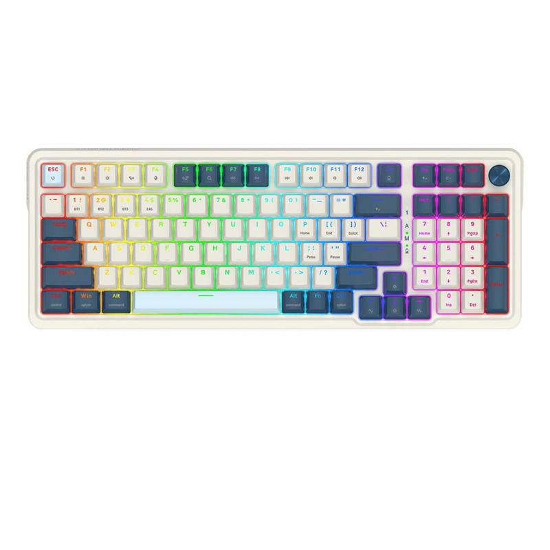Teclado Redragon Eisa Pro K686 Blanco - Azul