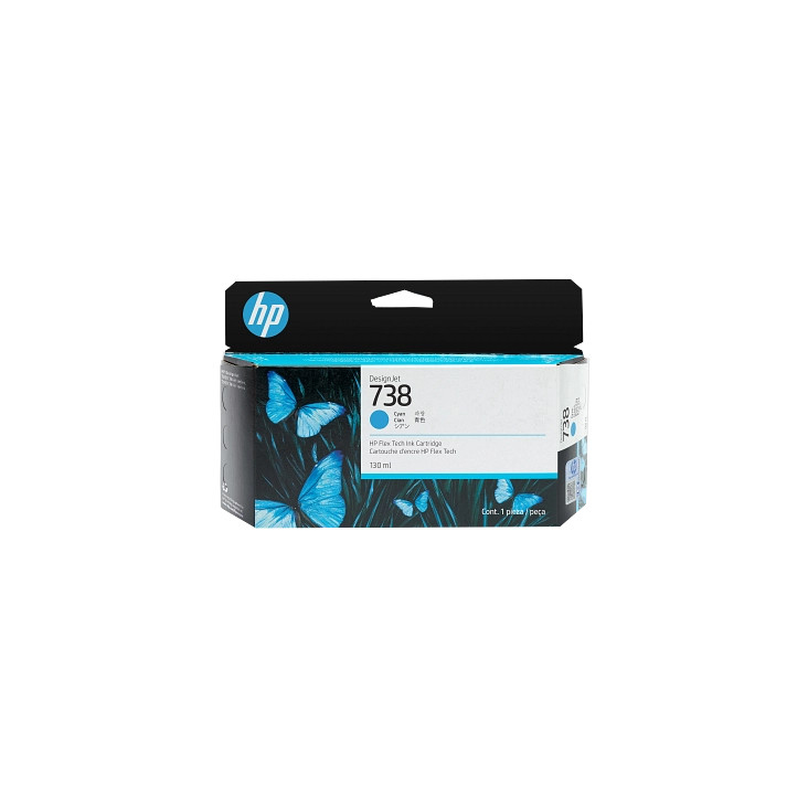 Cartucho de Tinta  Plotter HP 738  Cian
