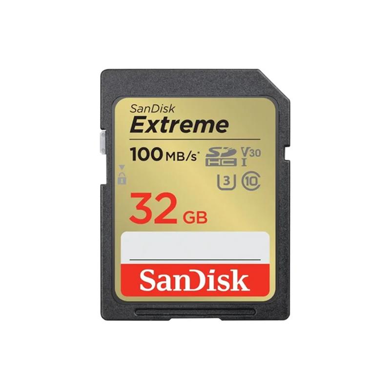 Tarjeta de Memoria Sandisk Extreme SDHC 32Gb C10 U3 V30 100Mb