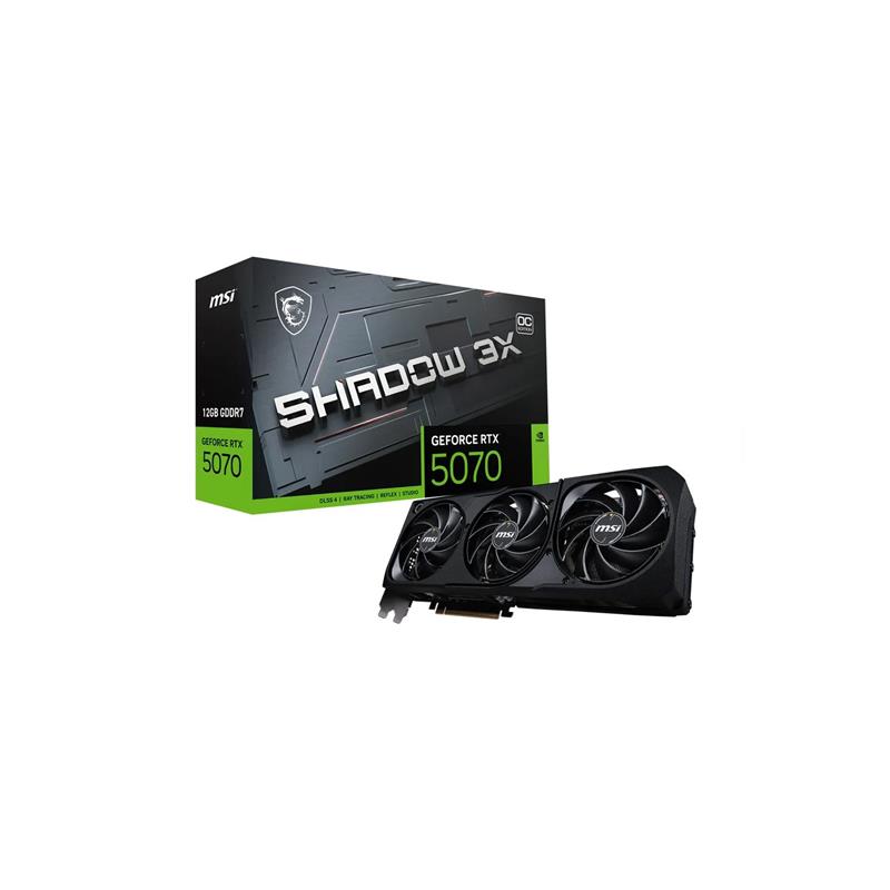 Placa MSI NVIDIA GeForce RTX 5070 12G SHADOW 3X OC
