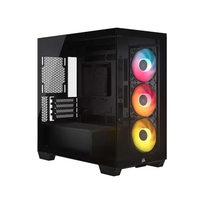 Gabinete CORSAIR 2800X RS-R ARGB Panoramic Glass Micro-ATX Case Negro