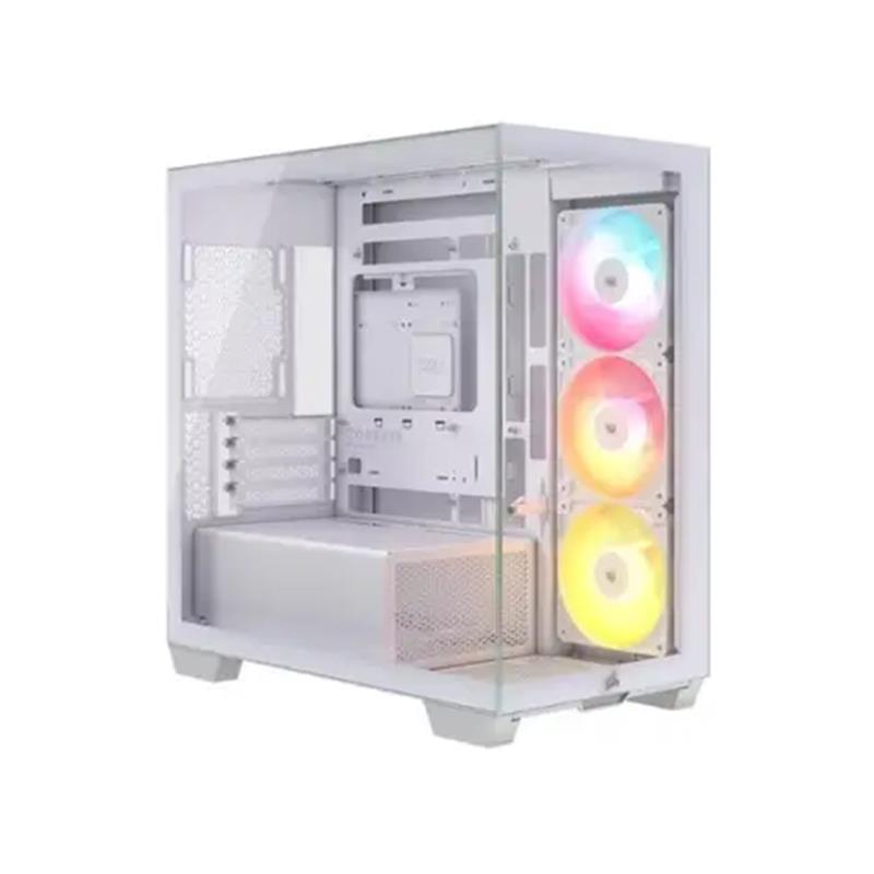 Gabinete CORSAIR 2800X RS-R ARGB Panoramic Glass Micro-ATX Case Blanco