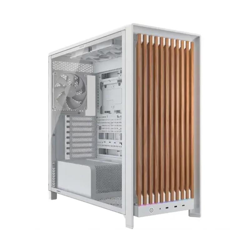 Gabinete CORSAIR FRAME 5000D Wood RS Performance Mid-Tower Case Blanco / Madera