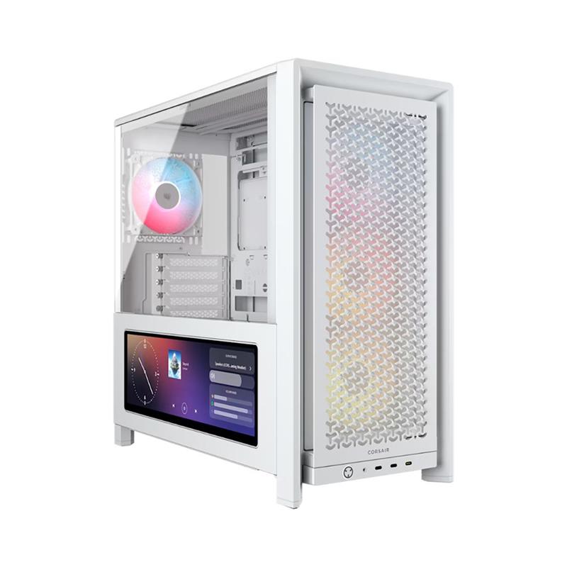 Gabinete CORSAIR FRAME 4000D LCD RS Performance Mid-Tower Blanco