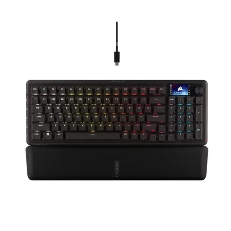 Teclado gamer CORSAIR VANGUARD 96 Mecánico inalámbrico Backlit RGB LED MLX Plasma Negro