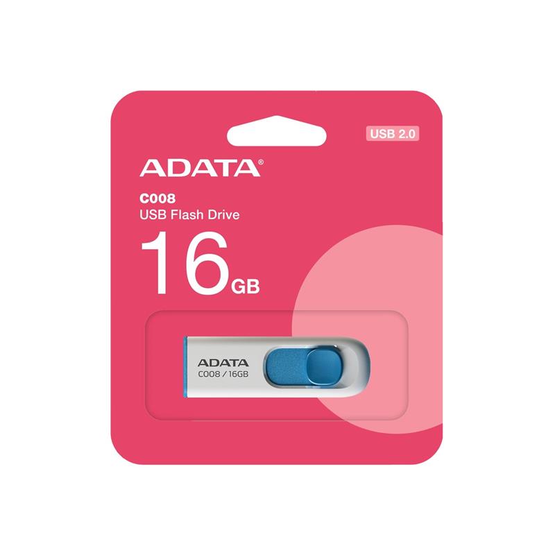 Pen Drive ADATA C008 RWE 16GB USB 2.0 C/ tapa des