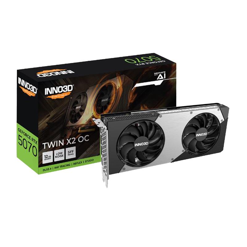 Placa de Video INNO3D NVIDIA Geforce RTX 5070 12GB DDR7 TWIN X2 OC