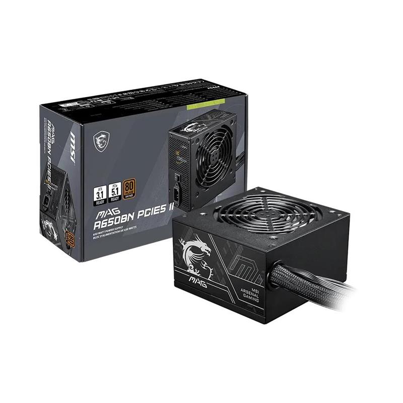 Fuente MSI MAG A650GN II 650W 80 Plus Bronze ATX Cable USA